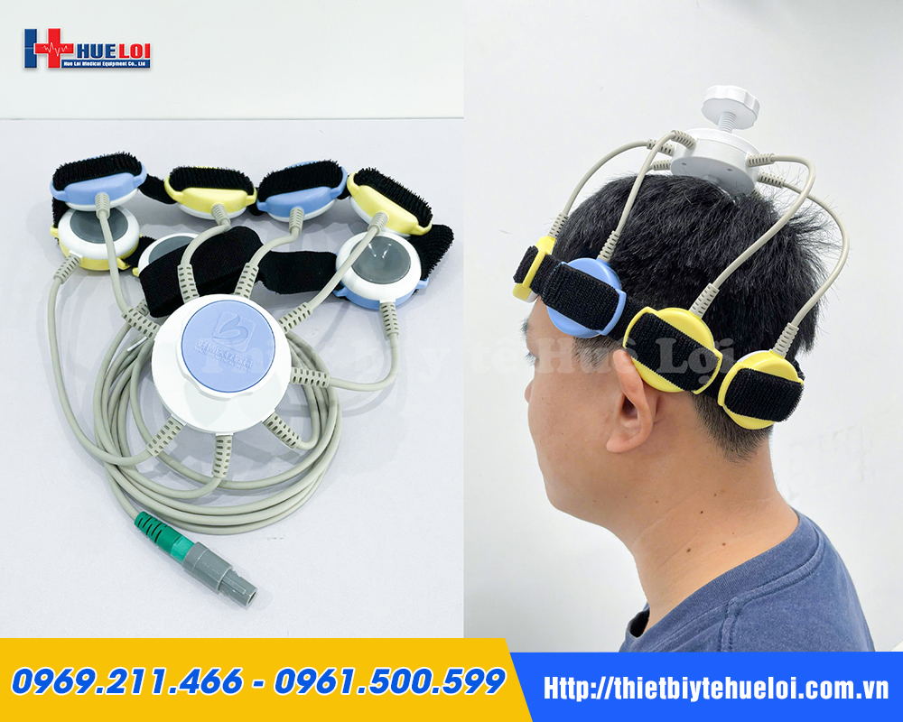 Bộ điện cực đeo đầu của thiết bị k&iacute;ch th&iacute;ch từ xuy&ecirc;n sọ HB510B