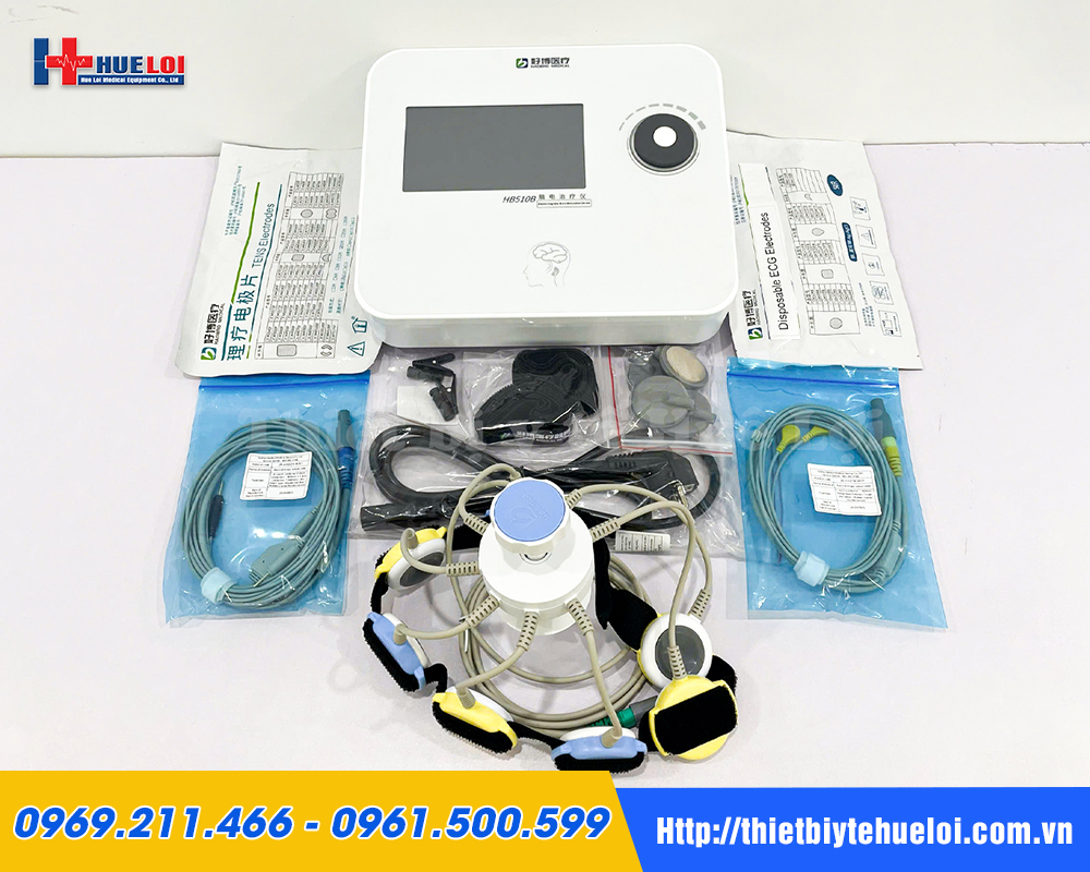 Bộ sản phẩm đầy đủ của thiết bị k&iacute;ch th&iacute;ch từ xuy&ecirc;n sọ HB510B