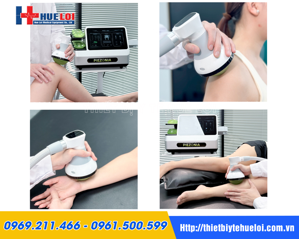 M&aacute;y PIEZONIA điều trị c&aacute;c vị tr&iacute; đầu gối, vai, cổ tay v&agrave; ch&acirc;n cho bệnh nh&acirc;n
