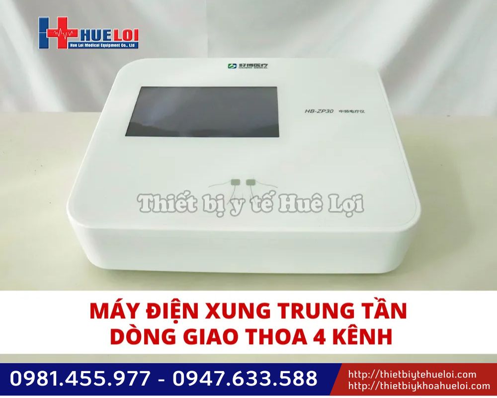 Máy điện xung trung tần giao thoa 4 kênh