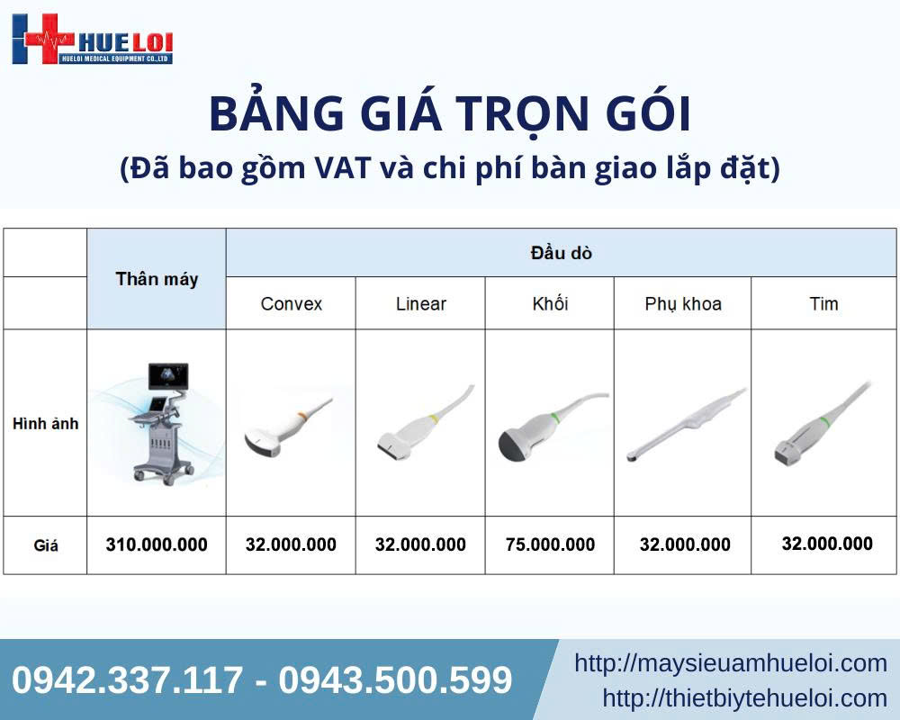 Bảng gi&aacute; m&aacute;y si&ecirc;u &acirc;m chẩn đo&aacute;n EDAN LX85 