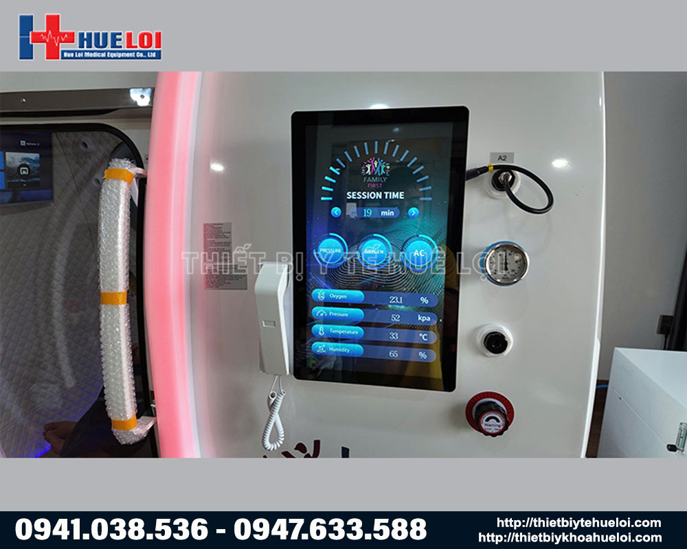 bảng điều khiển cảm ứng thông minh bên ngoài buồng oxy cao áp he5000mini