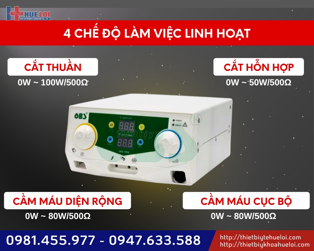 Dao mổ điện đơn cực OBS th&uacute; y 
