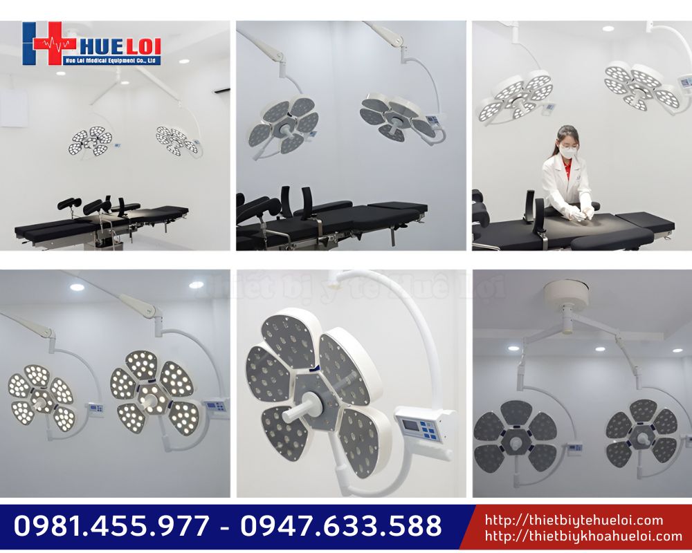 Đèn phẫu thuật treo trần 2 nhánh LED 