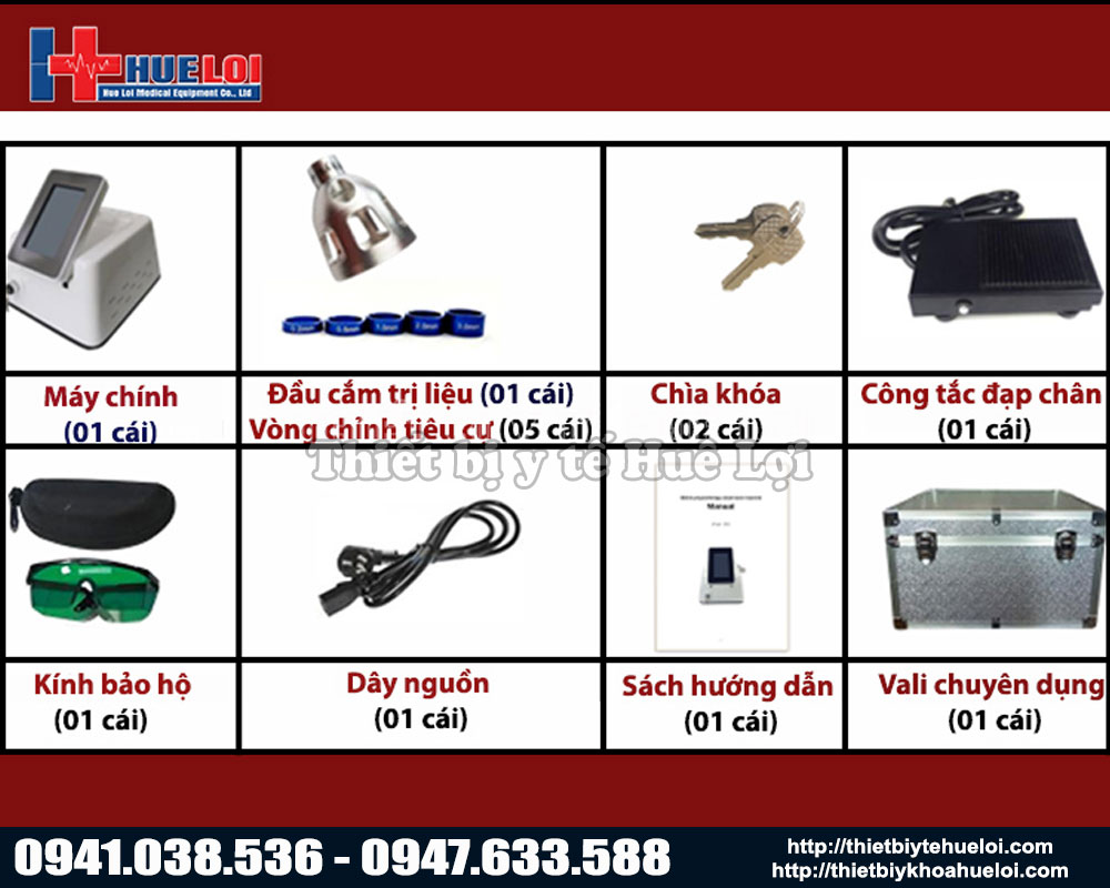 Cấu hình máy laser trị liệu EC30 phiên bản 980nm – 30W