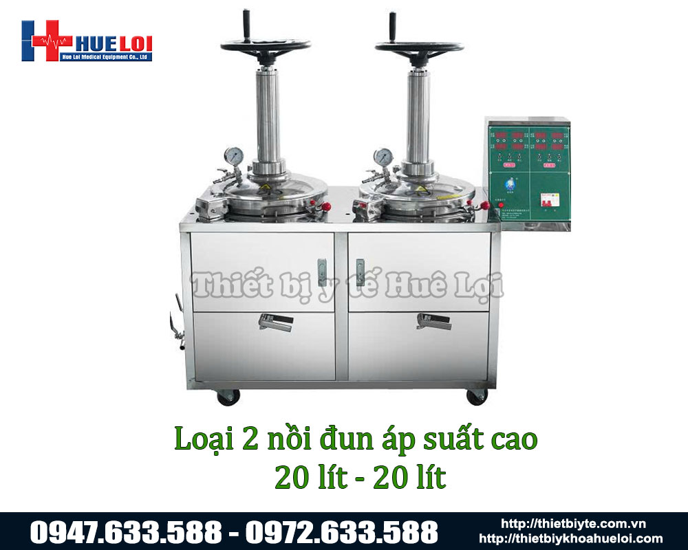 Máy nấu thuốc bắc áp suất cao 2 nồi đun 