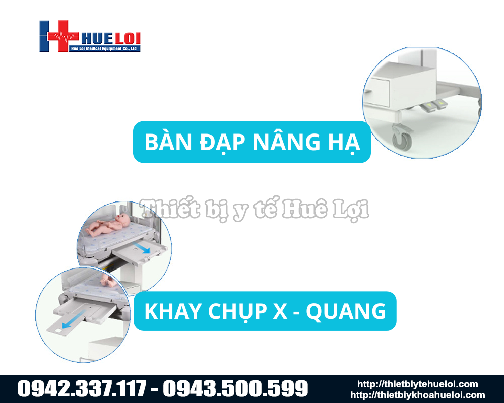 Máy sưởi sơ sinh tích hợp khay chụp X quang ECOSY 530