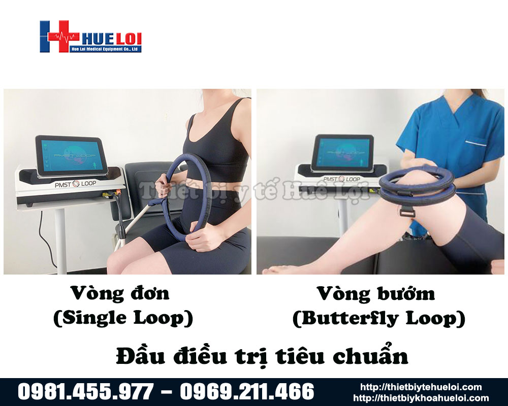 2 đầu điều trị tiêu chuẩn của máy PEMF
