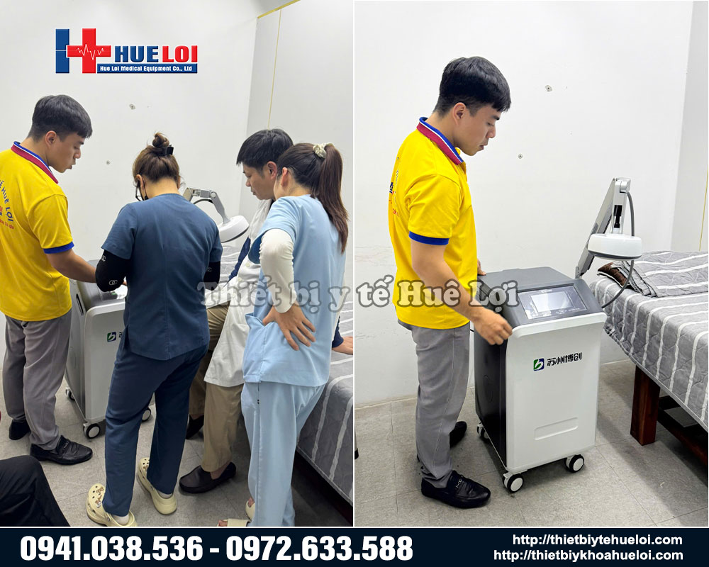 C&ocirc;ng Ty Hu&ecirc; Lợi b&agrave;n giao m&aacute;y vi s&oacute;ng trị liệu cho ph&ograve;ng kh&aacute;m 
