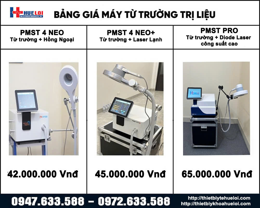 bảng giá các loại máy từ trường trị liệu 
