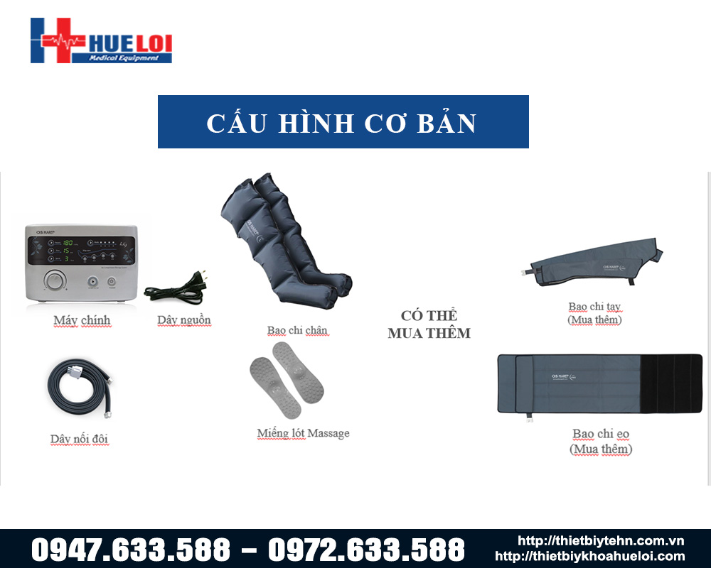 cấu tạo máy nén ép trị liệu LX9