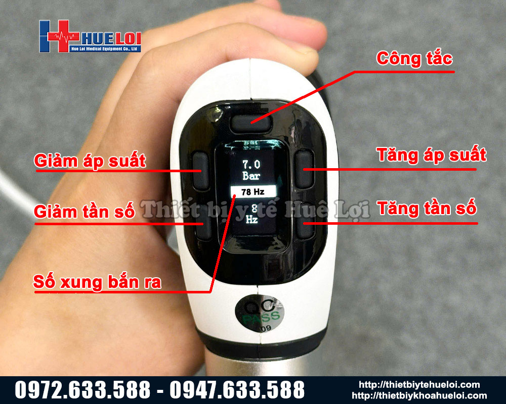 tay cần điều khiển của máy xung kích intelect plus 30 